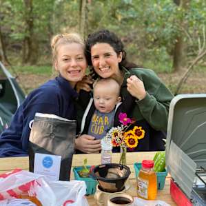 Creekside tent camping!