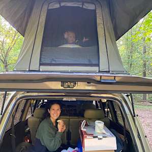 Creekside tent camping!
