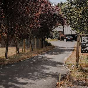 This is the entrance to their farm! The camping area isn't in the actual farm area, you actually turn right before this sign. We met Jessica in the front and she led us to our spot.