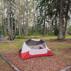 Tent pad area