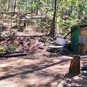 Lovely camp site - tarp is on the ground, so easy to pitch tent there.