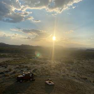 beautiful sunset spot overlooking our campsite