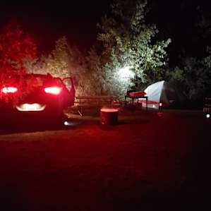 Camp at night