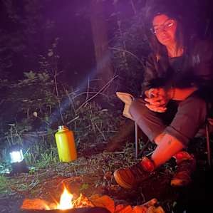 Primitive wooded campsite