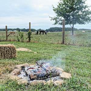 The campfire was already going when we arrived!