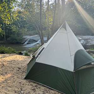 Waterfall camping close to CLT