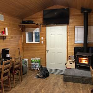 And, if it’s a chilly evening, the perfect wood stove to take the chill off.