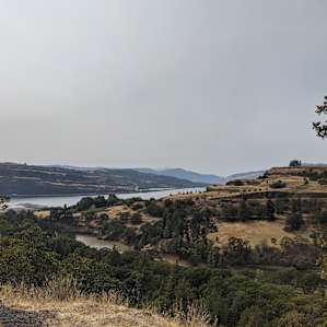 A gorgeous view of the Columbia river on the drive up to the site