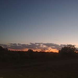 Sunset from our picnic table.