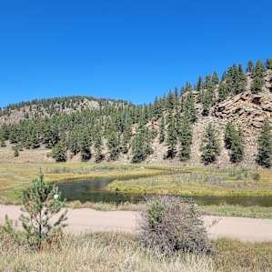 View of private h2o from camp site.