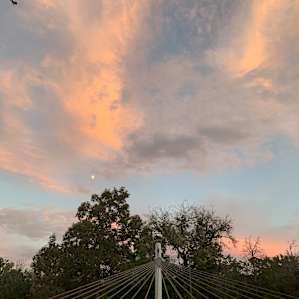 The sunset view from the hammock!