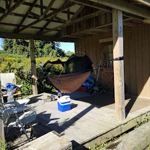 Kimberly let me set up at her pond house.