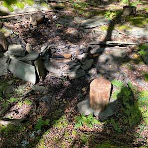 One of the fire pits we used to make s’mores. The other fire pit is down by the River so this one was more accessible when carrying cooking supplies/food