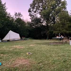 Smiling Frog Farm's 16 ft Bell Tent