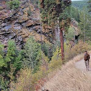 Walking distance from camp site.