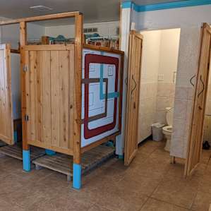 Bathrooms and showers available