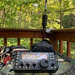 Treehouse was the perfect place to set up for a little ham radio fun.