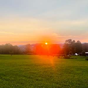 Sunset over the farm