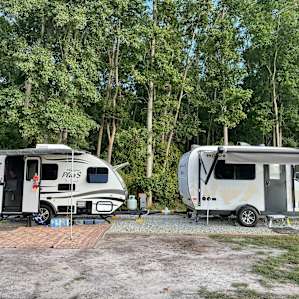 Camping with family. Lots of room for two campers.