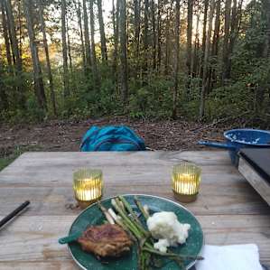 Sunsets are spectacular, amazing way to eat dinner in peace and quiet.