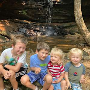 The waterfall on nearby private property (ask Jim for directions)