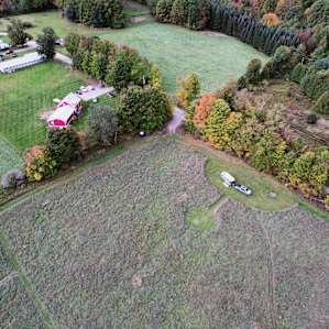 Drone shot of space