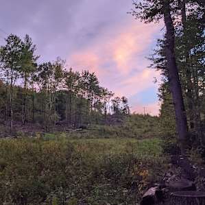 Sunset from the trail in