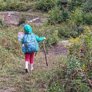 My kiddo, heading out after a great weekend