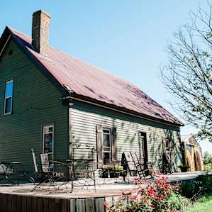 The lodge, located as you enter the property - houses the Hickory's bathhouse.