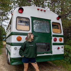 The Skoolie at Pine Forest