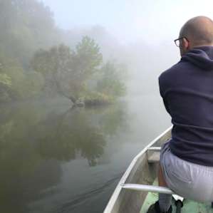 The fog makes for enchanting scenery.
