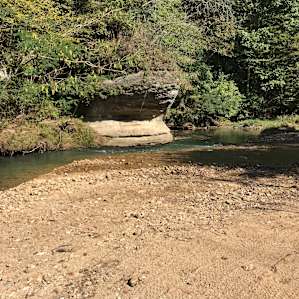 Creekside tent camping!