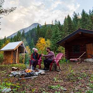 Coffee by the fire, nothing but peace here.