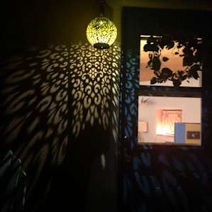 The light by the front door- I fell in love with the pattern.