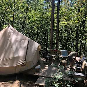 Hillside bell tent