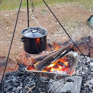 Allowed to have a campfire in the firepit in season. A campfire makes everything good. And the night stars are awesome too.