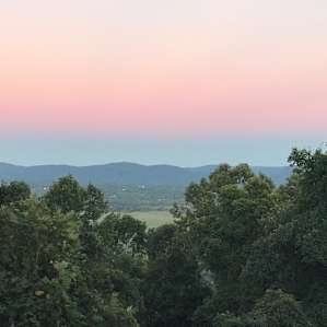 Sunrise on a beautiful farm