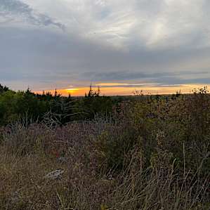Our host showing us the property and the sunset!