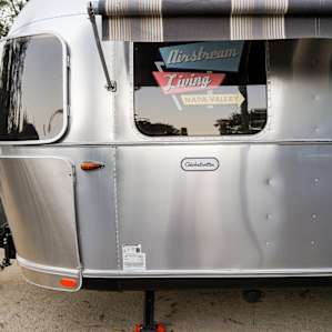 A side view of the Airstream.