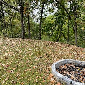 Great fire pit with nice view of the river.