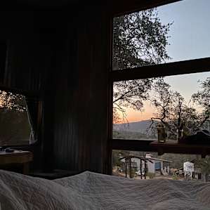Sunrise from guest cabin