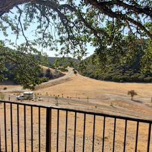view looking down at the camp site