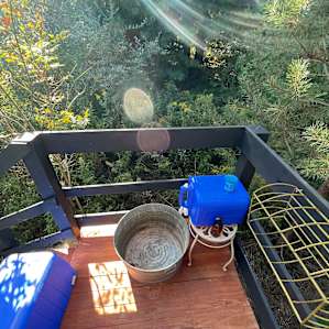 Basin and water for washing dishes