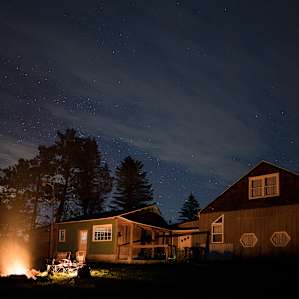 Night sky at Saw Mill BnB.