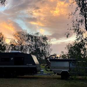 Designated parking area for caravans at Berkeley Farm