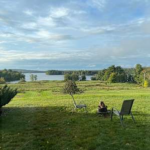 View from inside the cabin