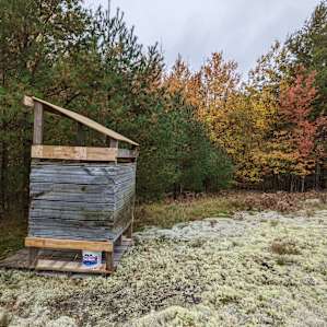 Outhouse with a view - also very clean and private