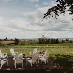 Outdoor seating area for campers.