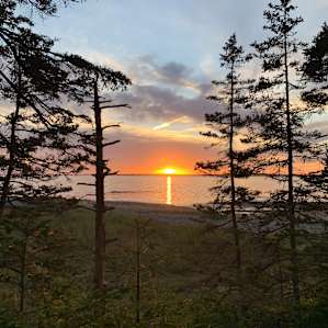 Sunset from the site.