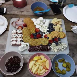 If you have never done a camping charcuterie board I recommend it.